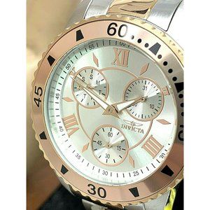 Invicta Women's Watch 21771 Angel Two Tone Stainless Steel Silver Dial Q…